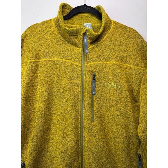Stio Men’s Mustard Yellow Fleece Zip Up Sweater Jacket XL - Picture 5 of 11